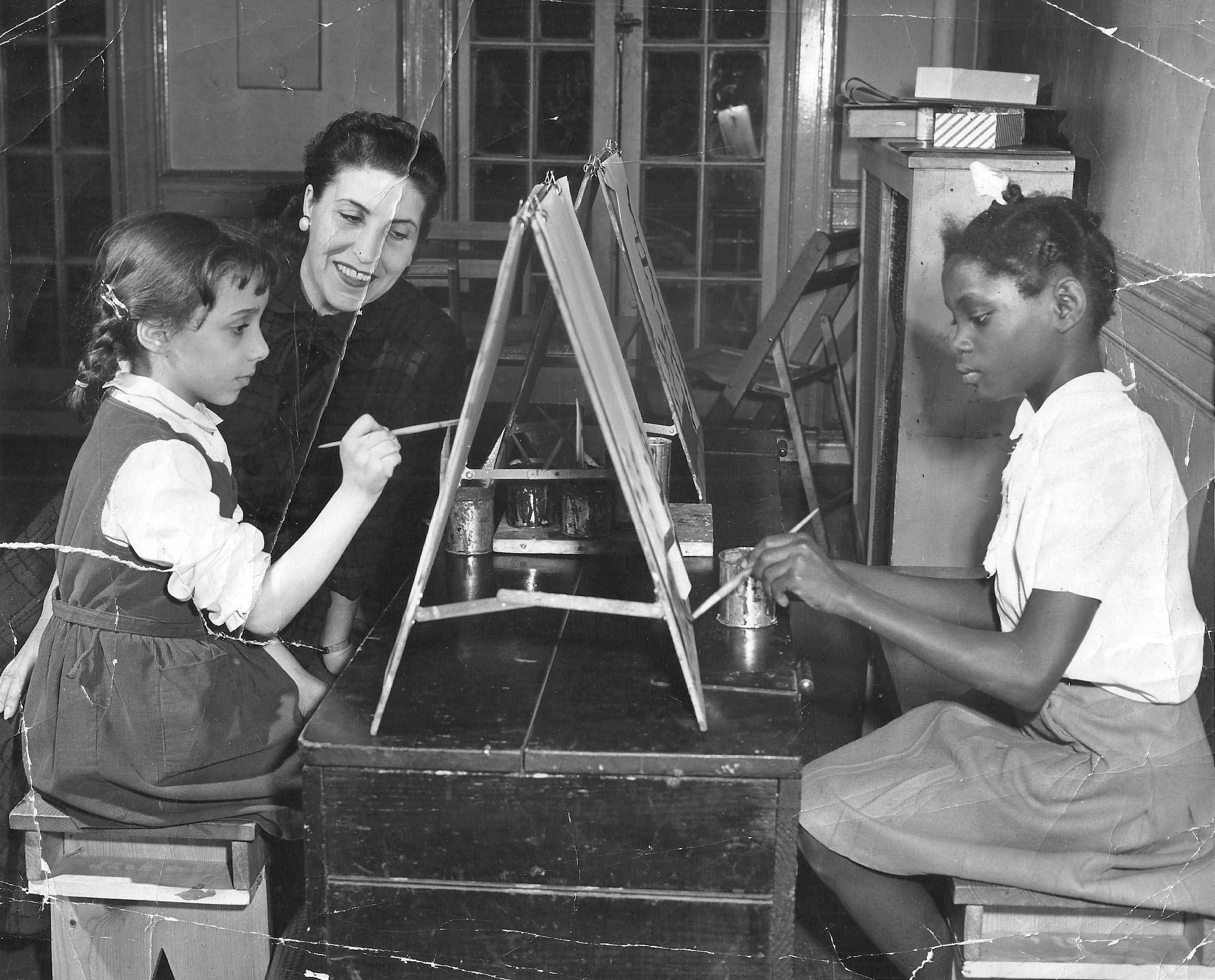 LuLu LoLo as child at Haarlem House with Metropolitan Opera singer Licia Albanese and childhood friend Elizabeth Cunningham